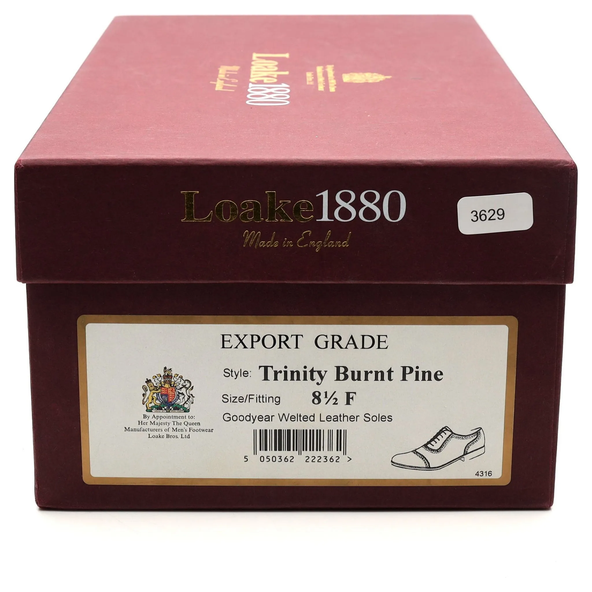 1880 Export Grade 'Trinity' Tan Brown Leather Oxford Brogues UK 8.5 F