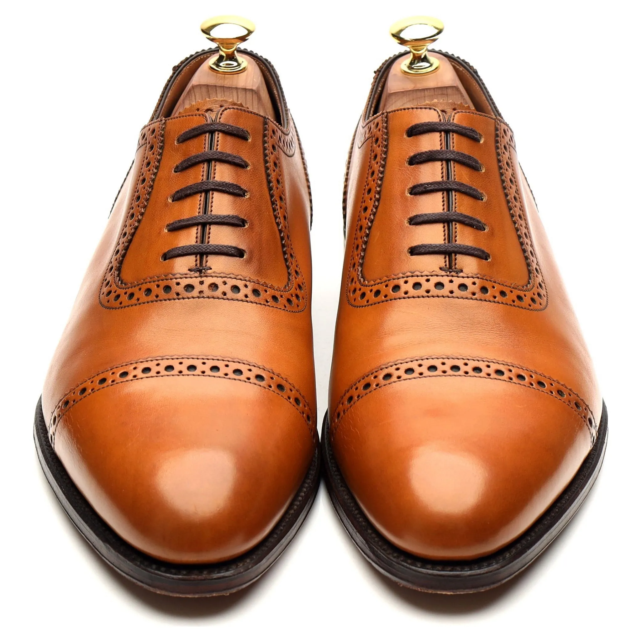 1880 Export Grade 'Trinity' Tan Brown Leather Oxford Brogues UK 8.5 F