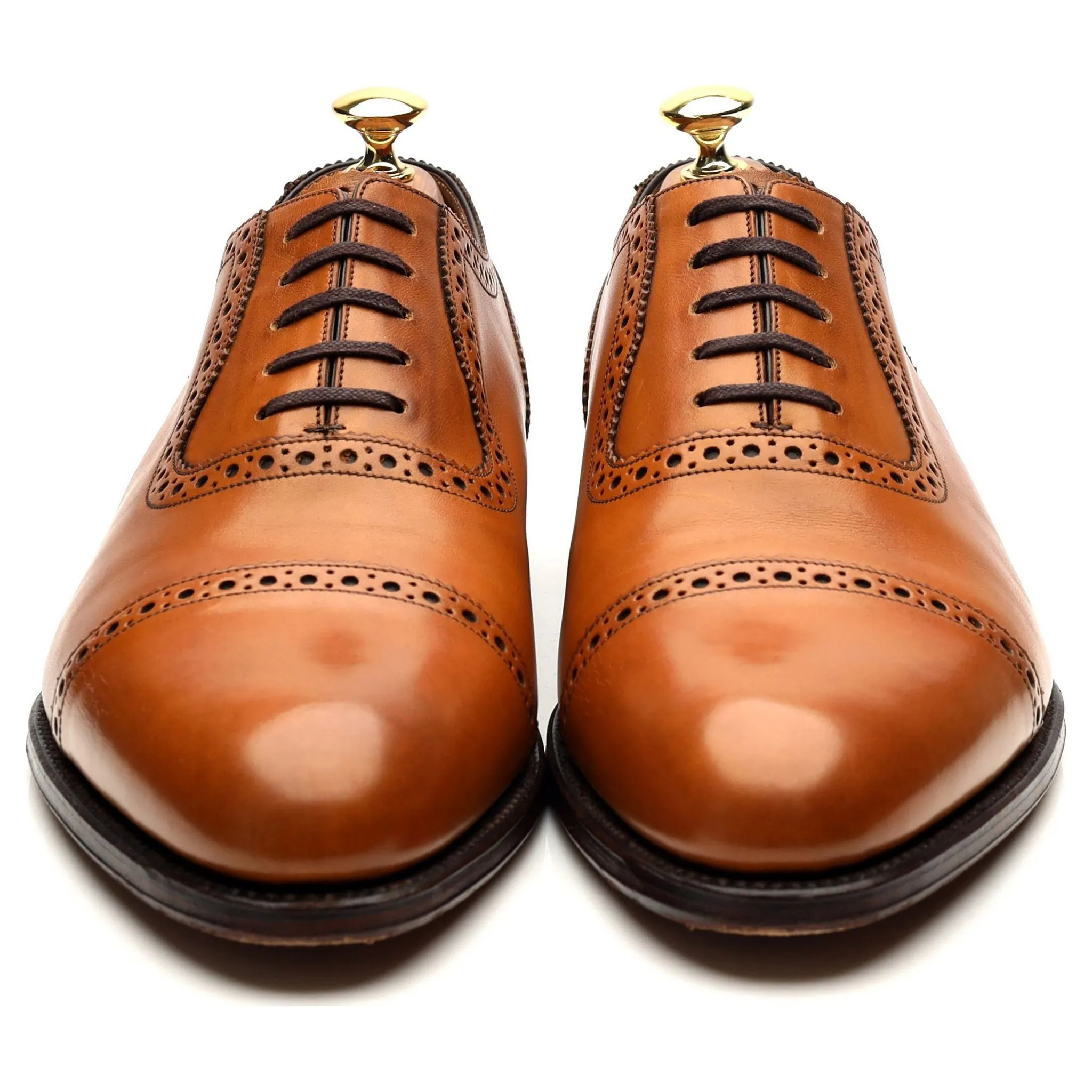 1880 Export Grade 'Trinity' Tan Brown Leather Oxford Brogues UK 8.5 F