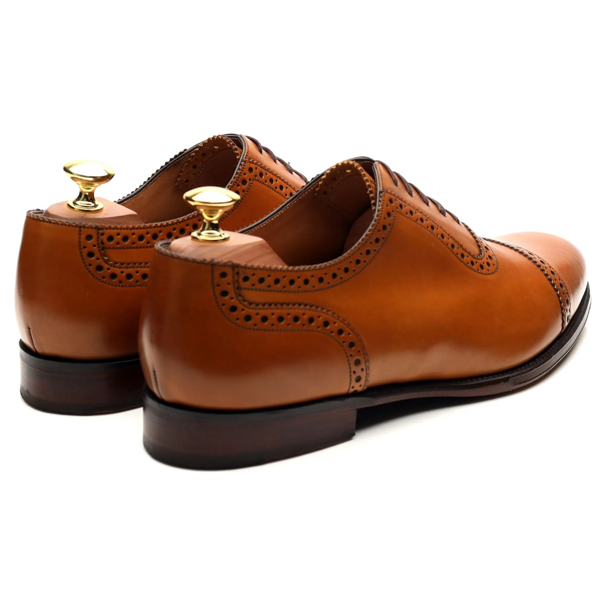 1880 Export Grade 'Trinity' Tan Brown Leather Oxford Brogues UK 8.5 F