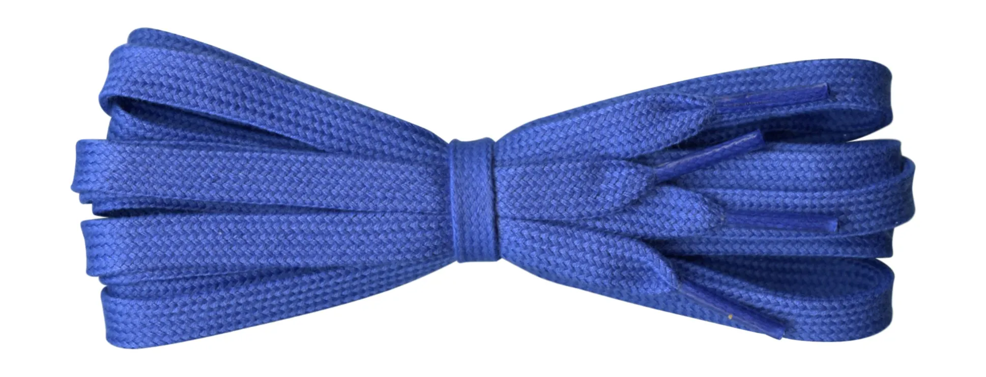 8 mm Flat Royal Blue Cotton Trainer Shoelaces