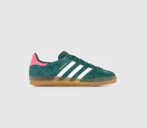 adidas Gazelle Indoor Collegiate Green White Lucid Pink Uk Size 5