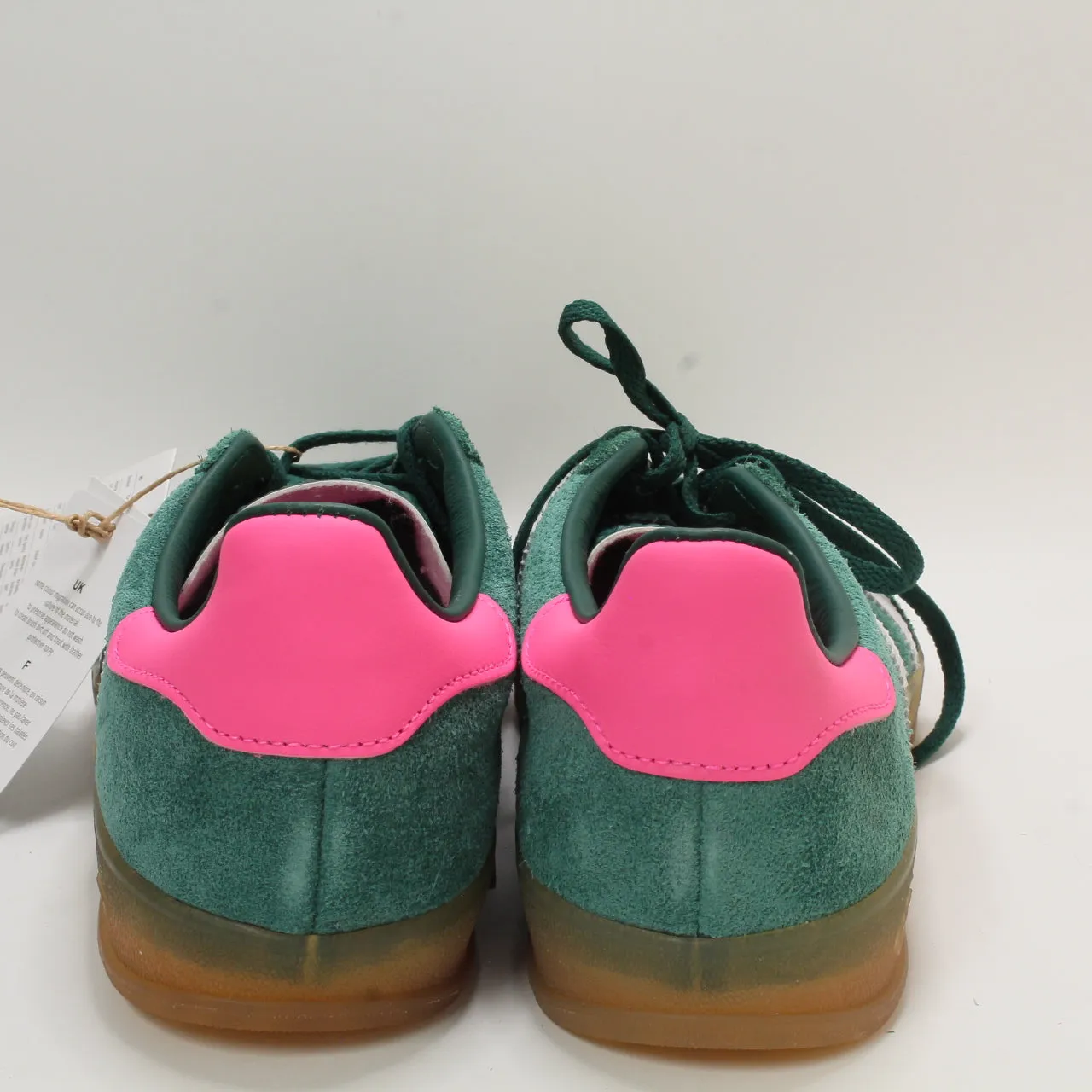 adidas Gazelle Indoor Collegiate Green White Lucid Pink Uk Size 5