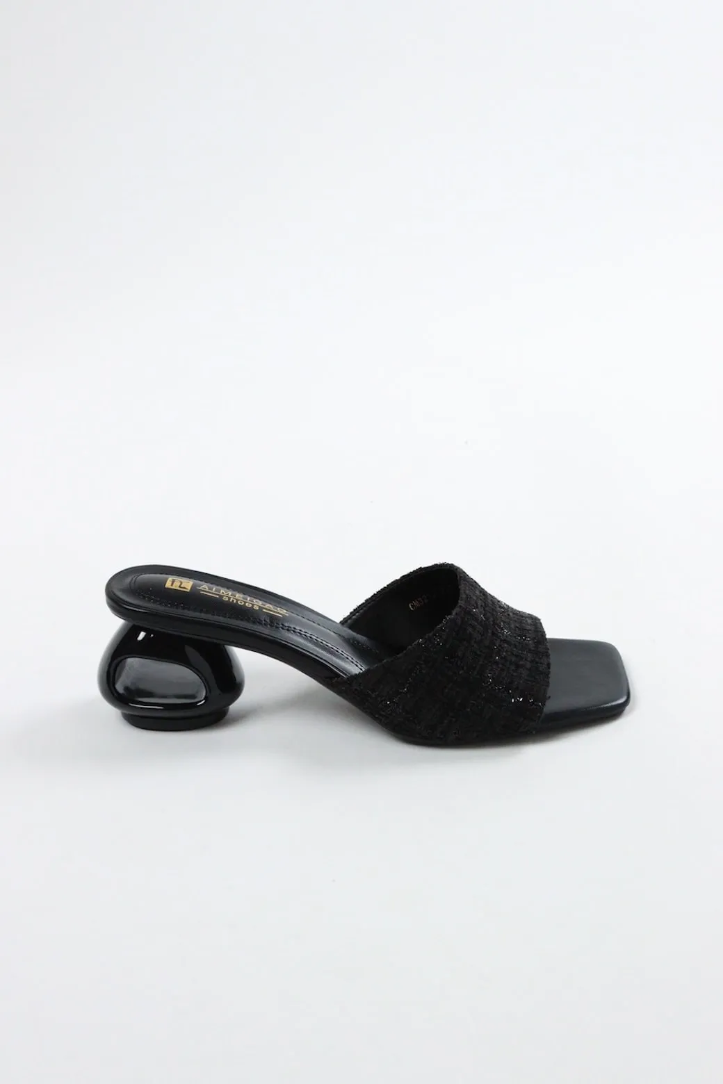 Aimeigao - Women's Knitted Block Mules - Black