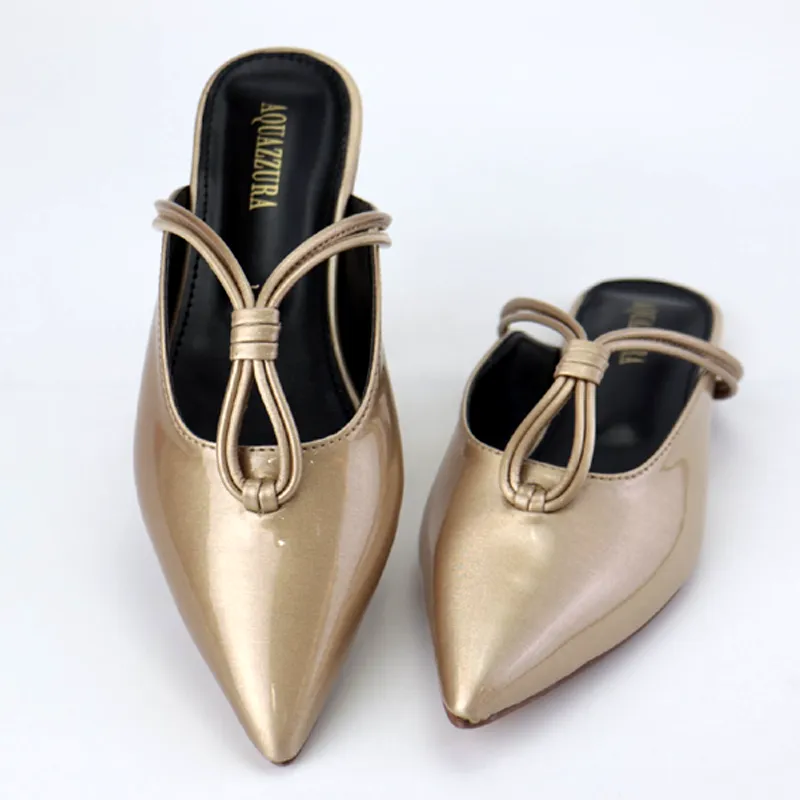 AQ Metallic Shiny  Flat Cut Shoes #1029 #22