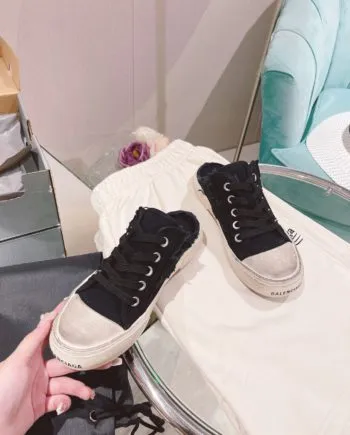 BA Paris Trainers Mule Black For Women
