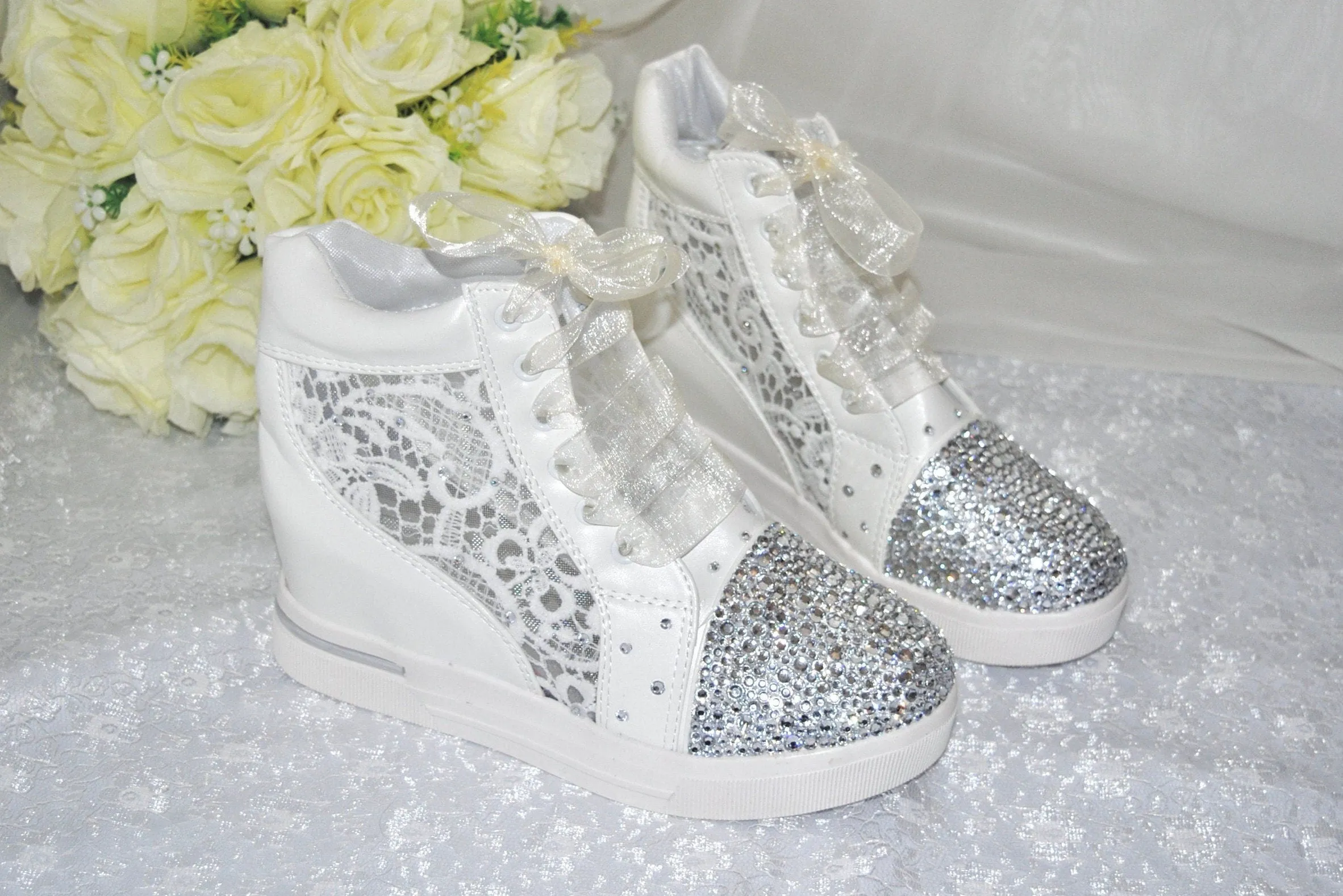 Bridal Wedge Trainers / Sneakers