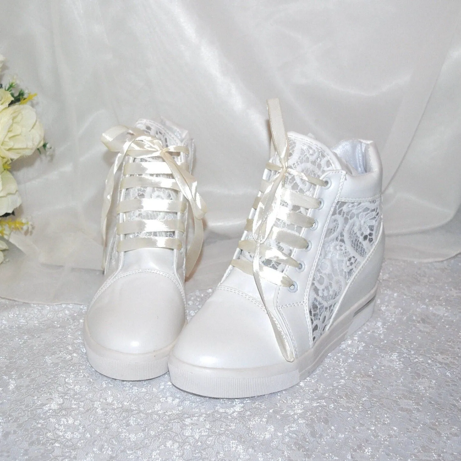 Bridal Wedge Trainers / Sneakers