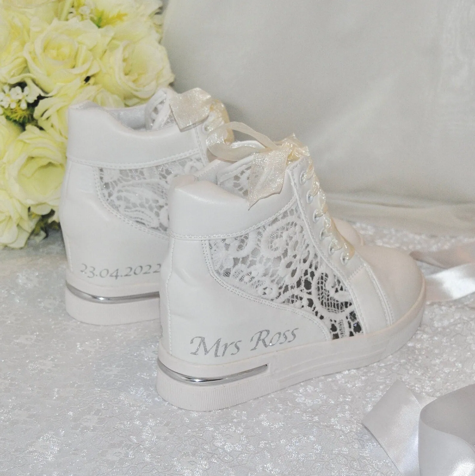Bridal Wedge Trainers / Sneakers