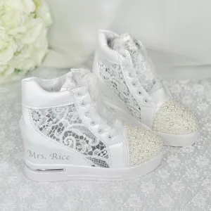 Bridal Wedge Trainers / Sneakers