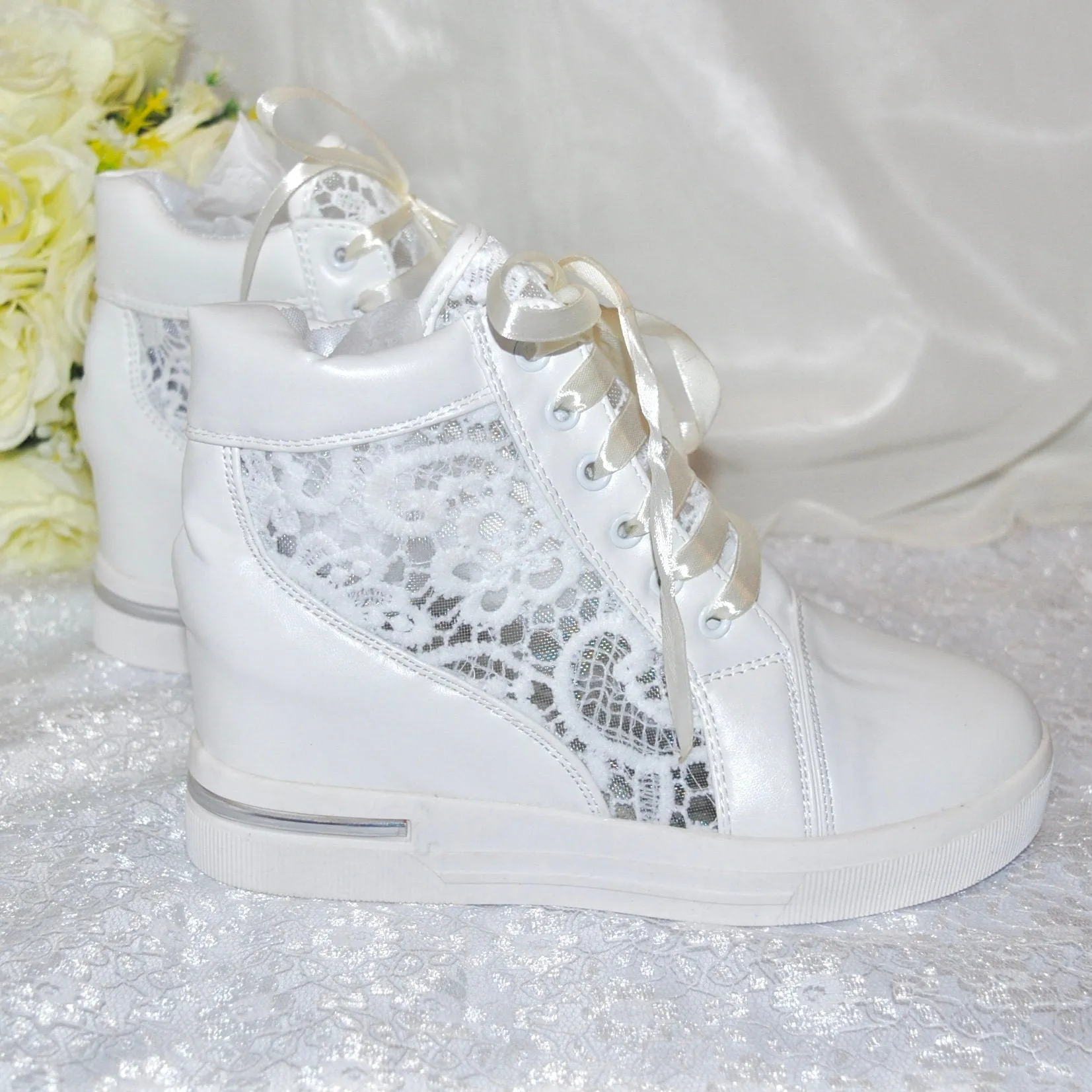 Bridal Wedge Trainers / Sneakers