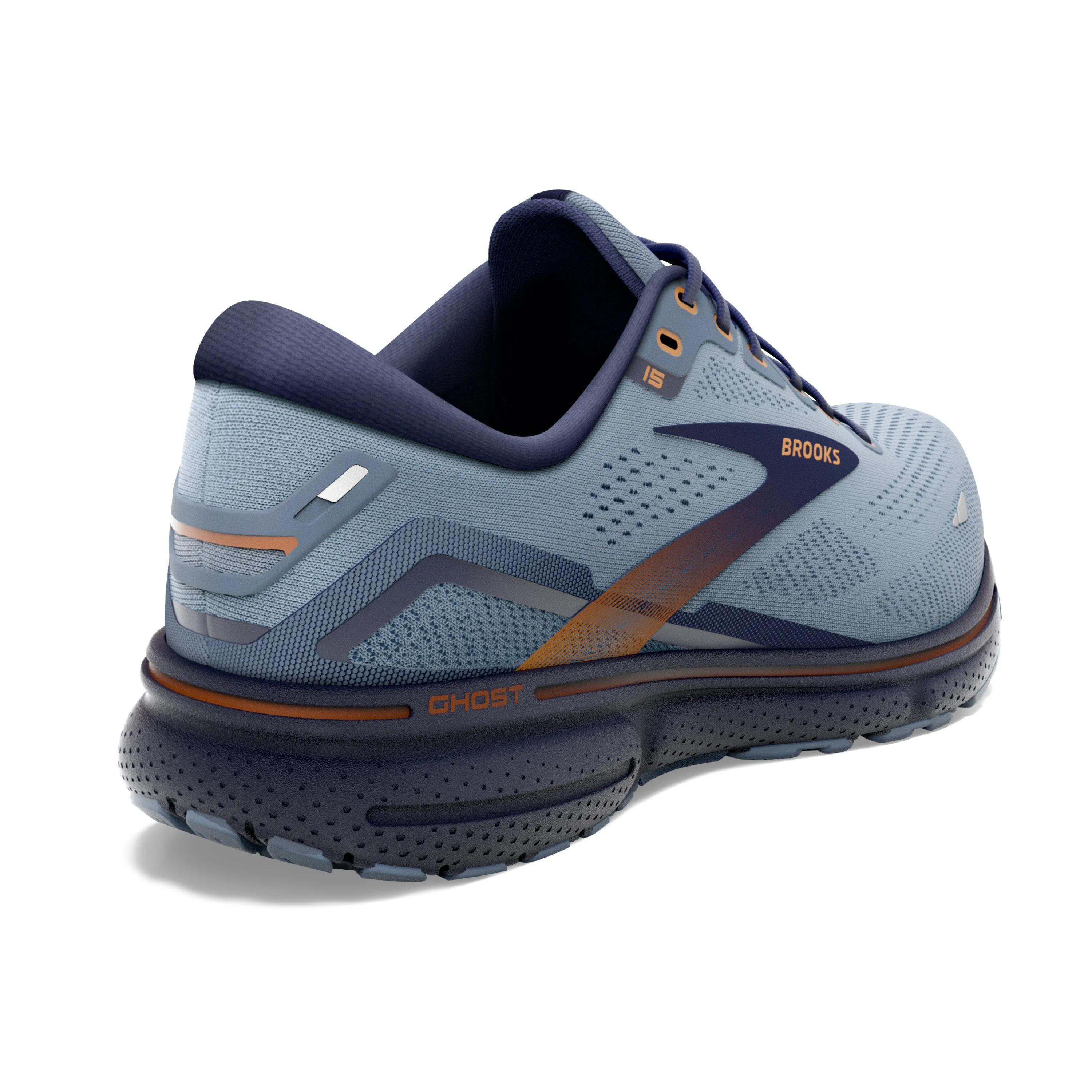 Brooks Mens Ghost 15 Wide- Flinstone/Peacoat/Oak (1103932E025)