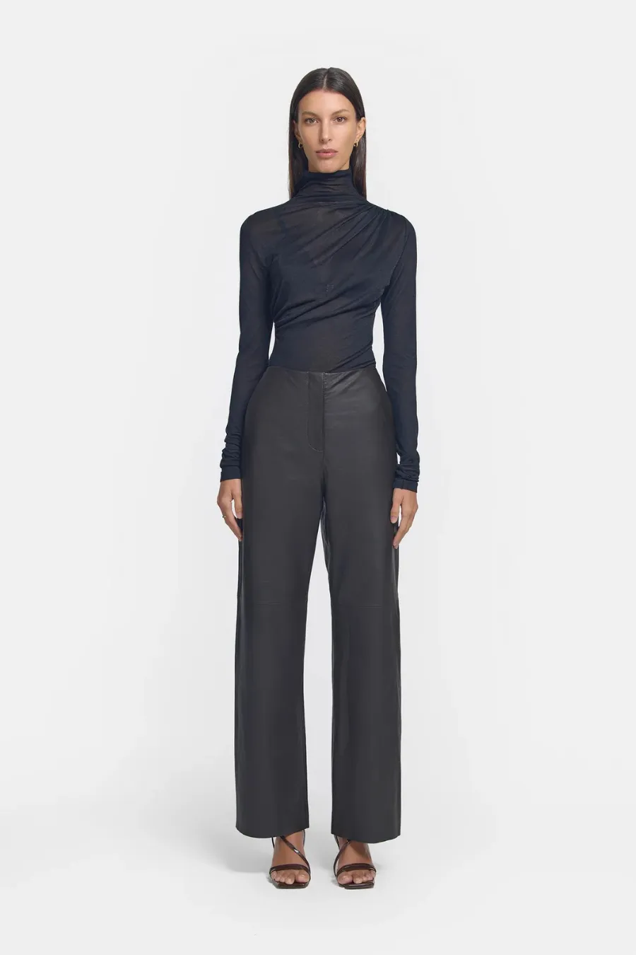 Camaro Leather Pant Chocolate