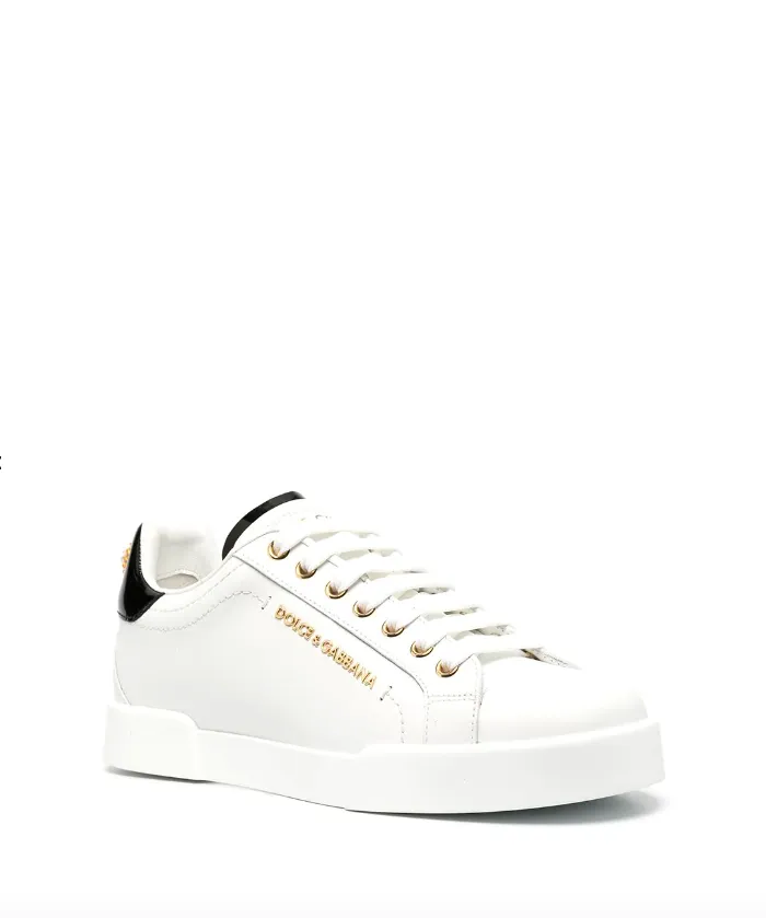Dolce & Gabbana calfskin nappa Portofino sneakers with lettering