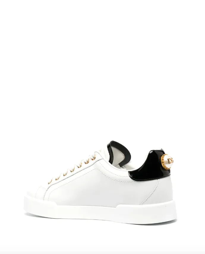 Dolce & Gabbana calfskin nappa Portofino sneakers with lettering