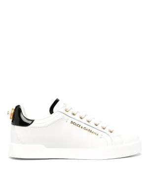 Dolce & Gabbana calfskin nappa Portofino sneakers with lettering