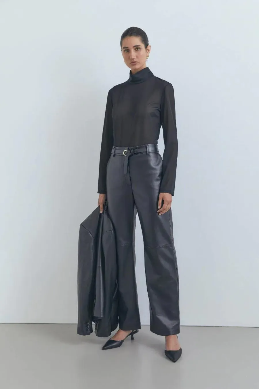 Ferrari Leather Trouser Black