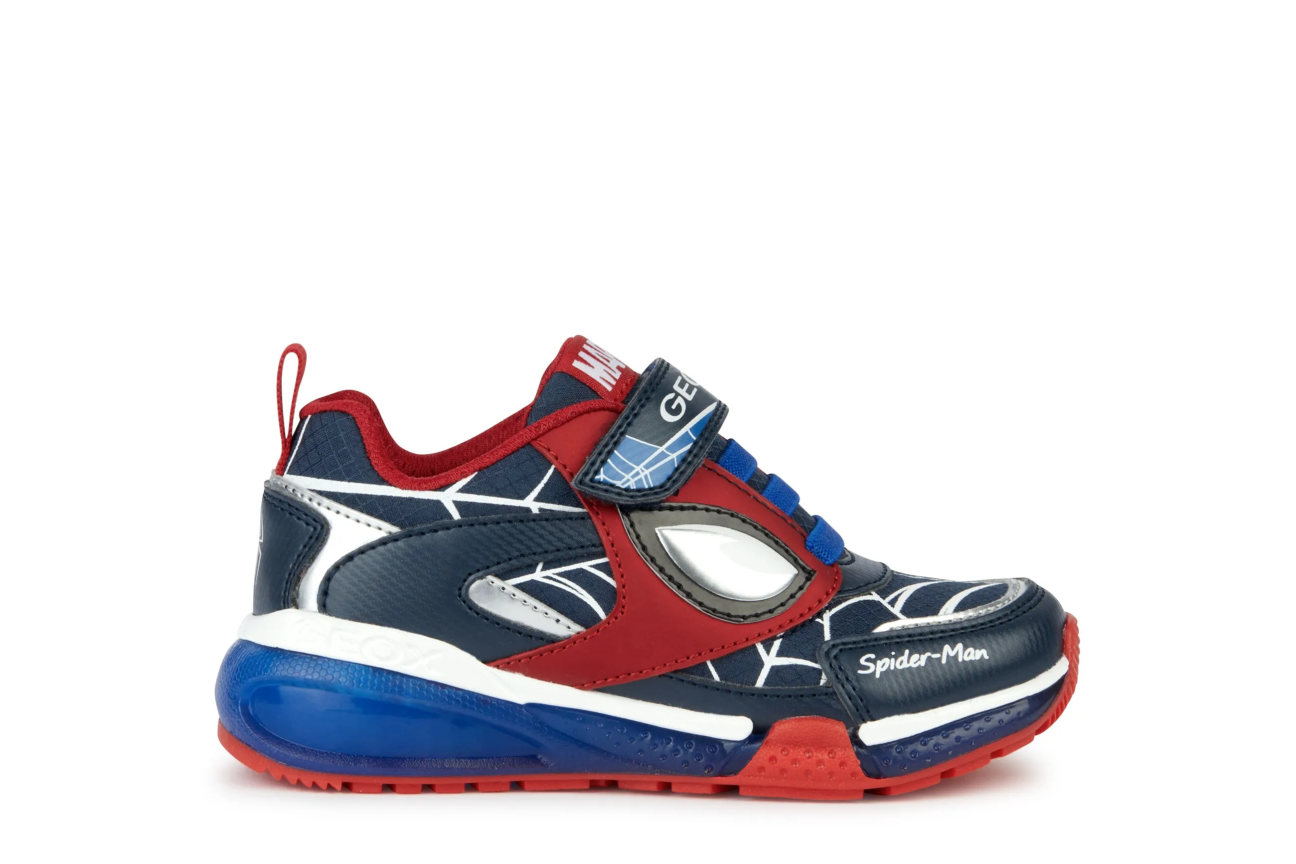 Geox Kids Trainers | Bayonyc Spiderman | Navy & Red