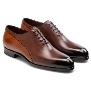 Height Increasing Brown & Tan Leather Darien Brogue Oxfords