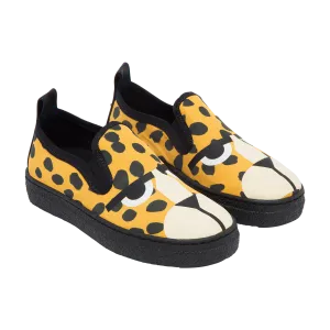 KID CHEETAH DOTS CANVAS TRAINERS,ORANGE
