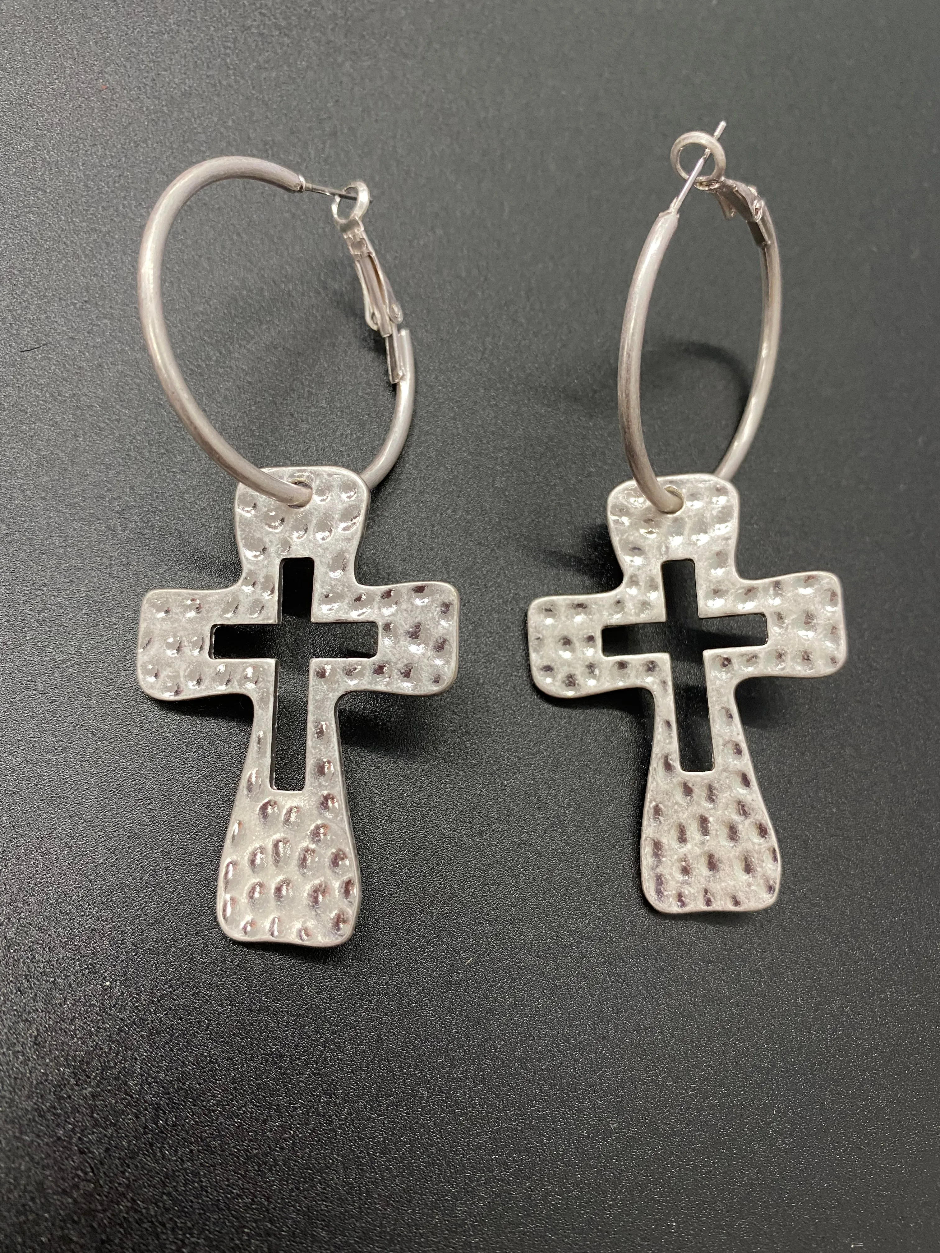 Loop Cross Earrings