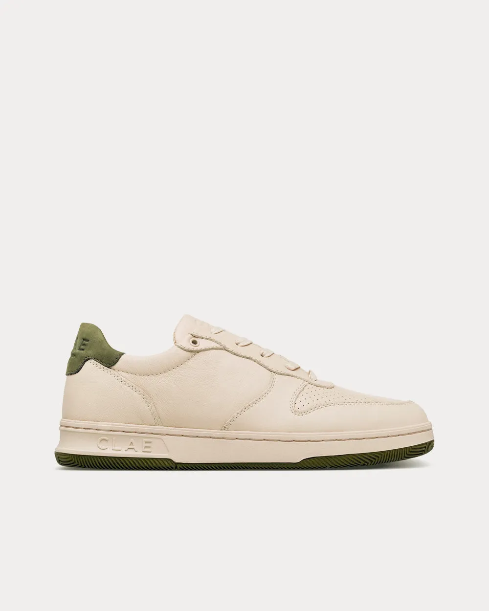 Malone Smoke Leather Olive Low Top Sneakers
