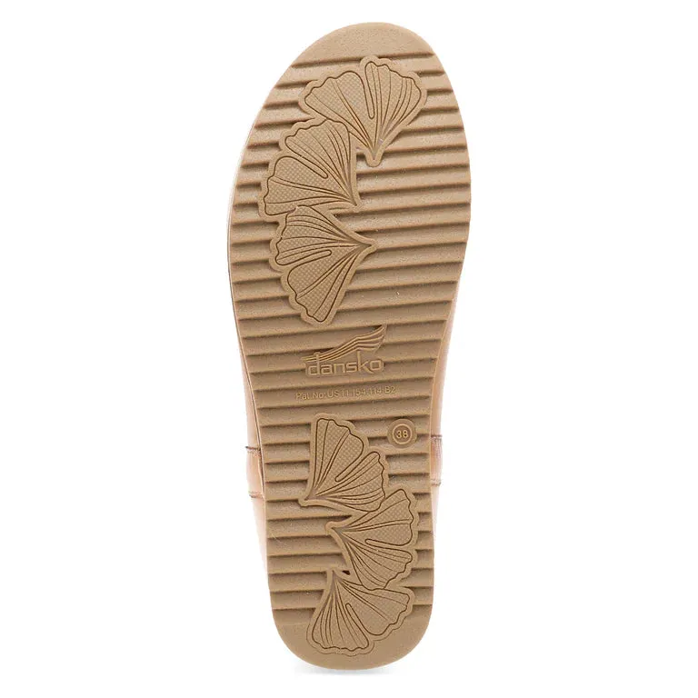 McKenzie Milled Leather Shearling Boot in Tan