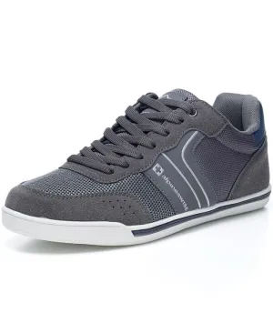 Men's Liam Fashion Suede Trim Low Top Lace Up Sneaker Alpine Swiss tennis sneakers, gray