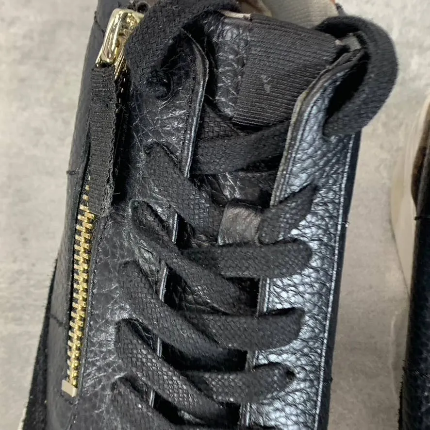 NATURALIZER Women's Black Leather Hadley High-Top Lace-Up Sneakers SZ 4
