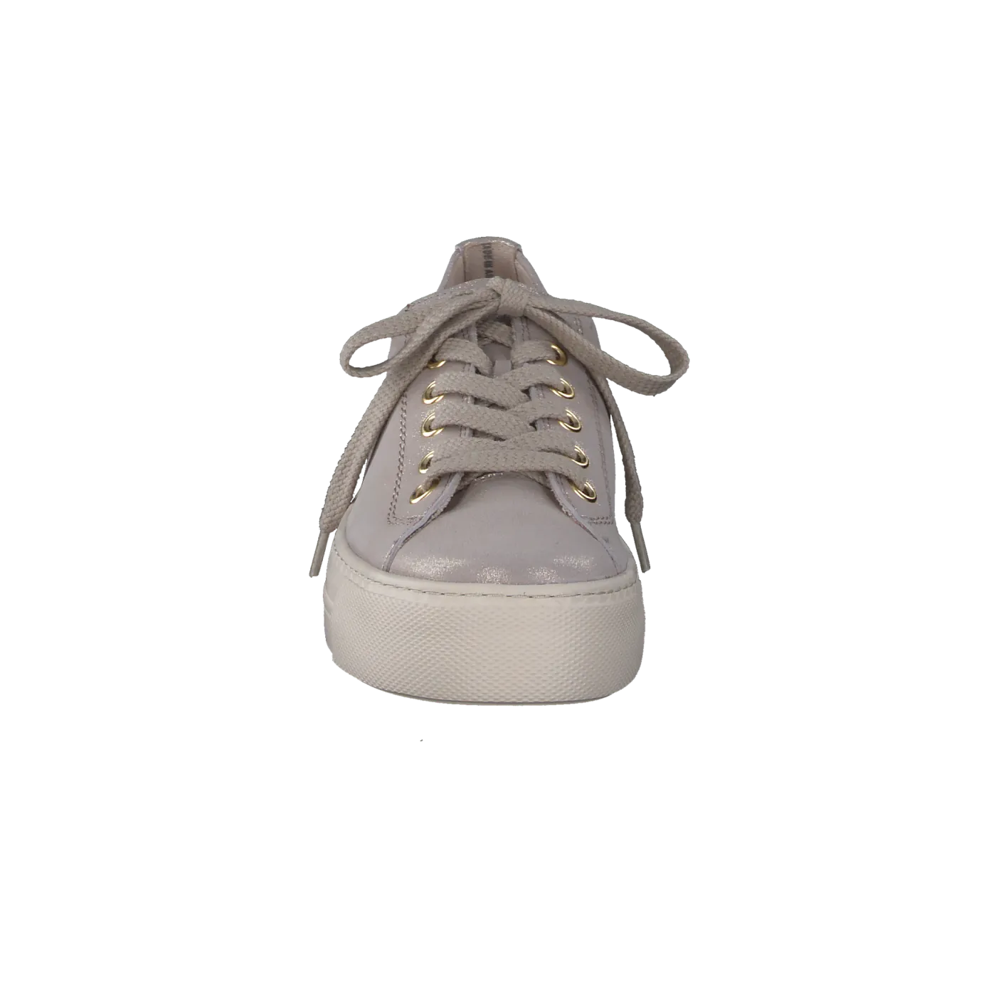PAUL GREEN Taupe Metallic Leather Trainer 4790