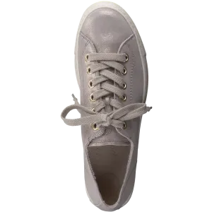PAUL GREEN Taupe Metallic Leather Trainer 4790