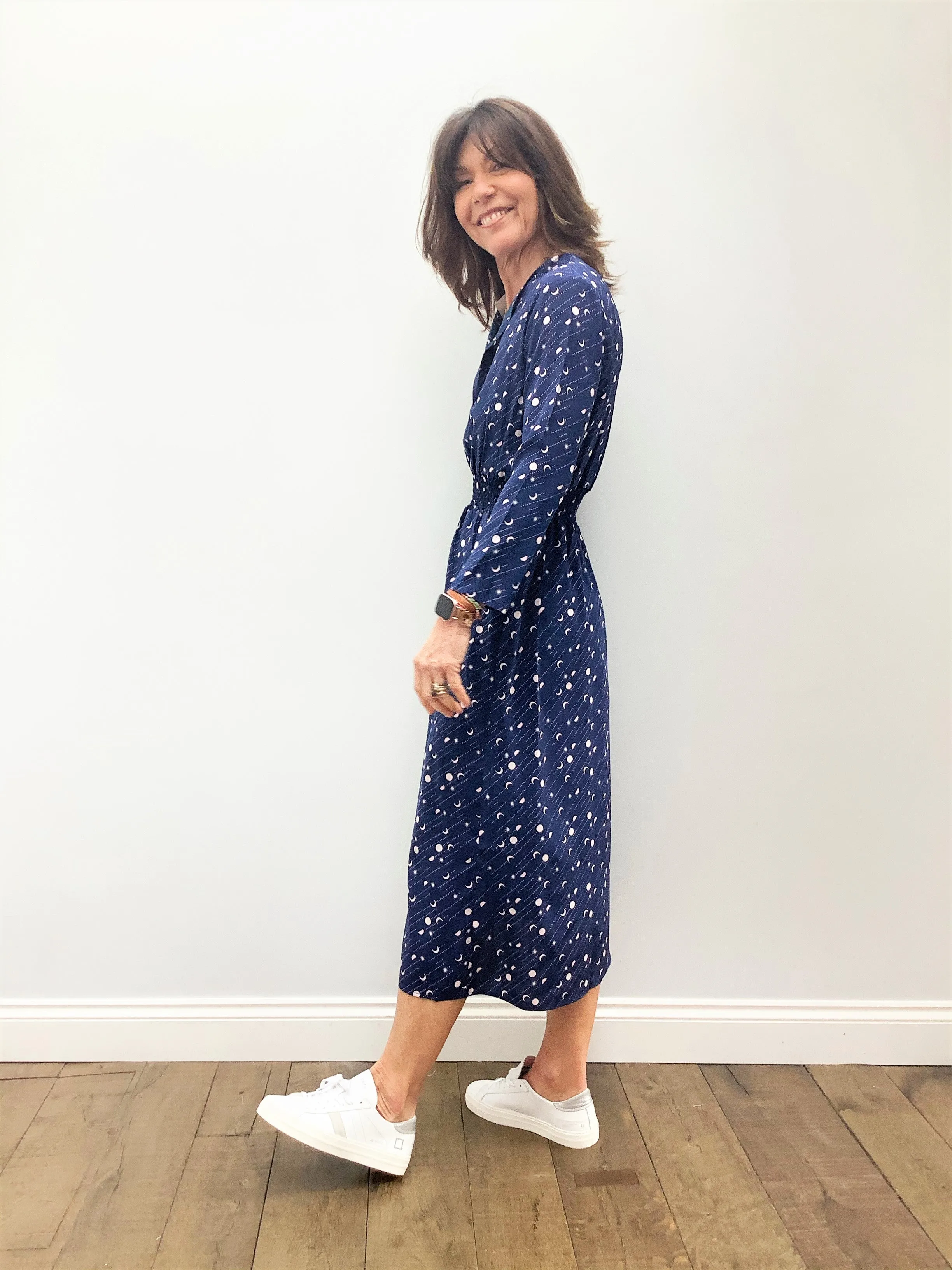 PPL Tiffany Dress in Magic Moons 02 in Midnight Blue
