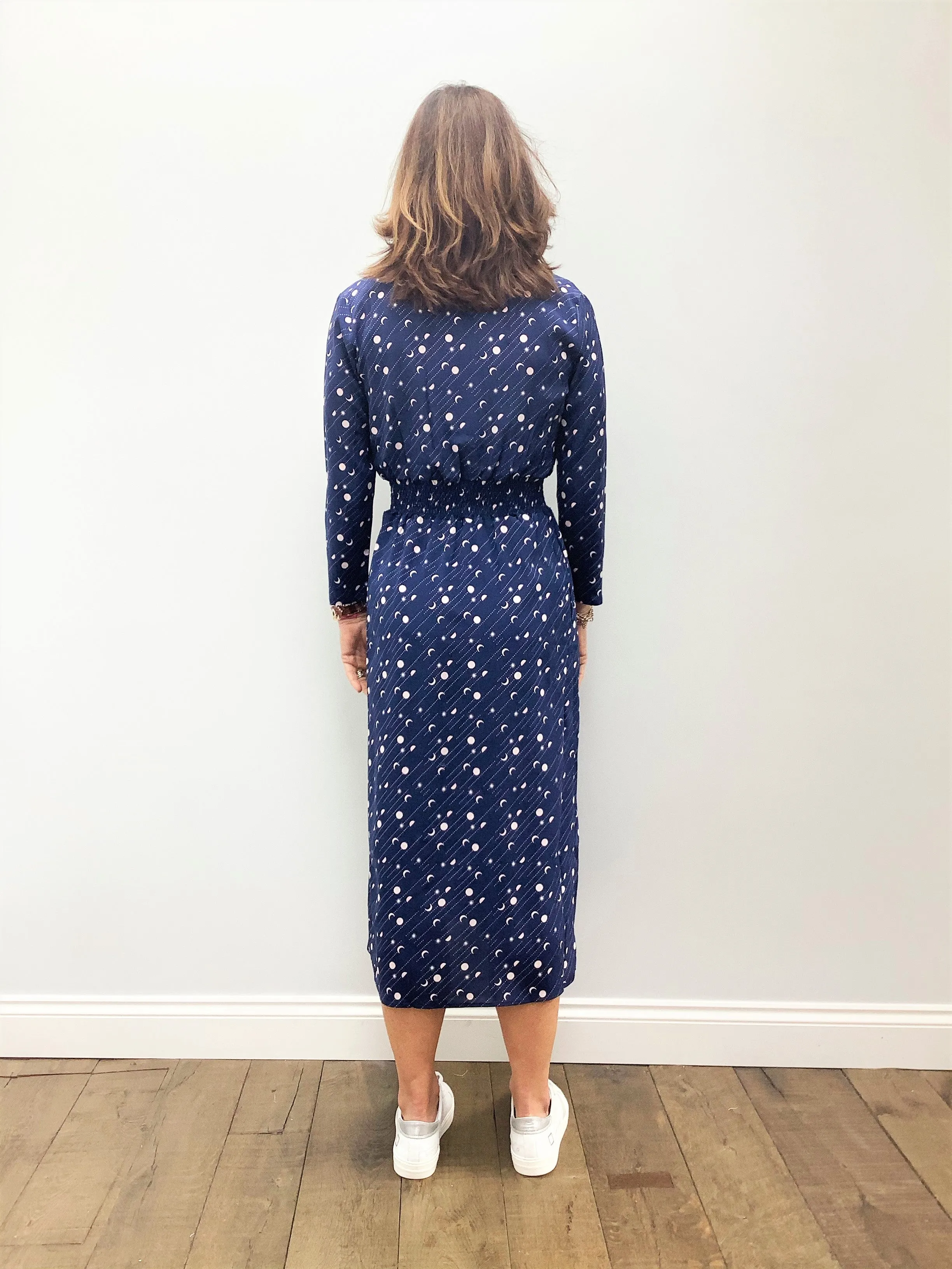 PPL Tiffany Dress in Magic Moons 02 in Midnight Blue