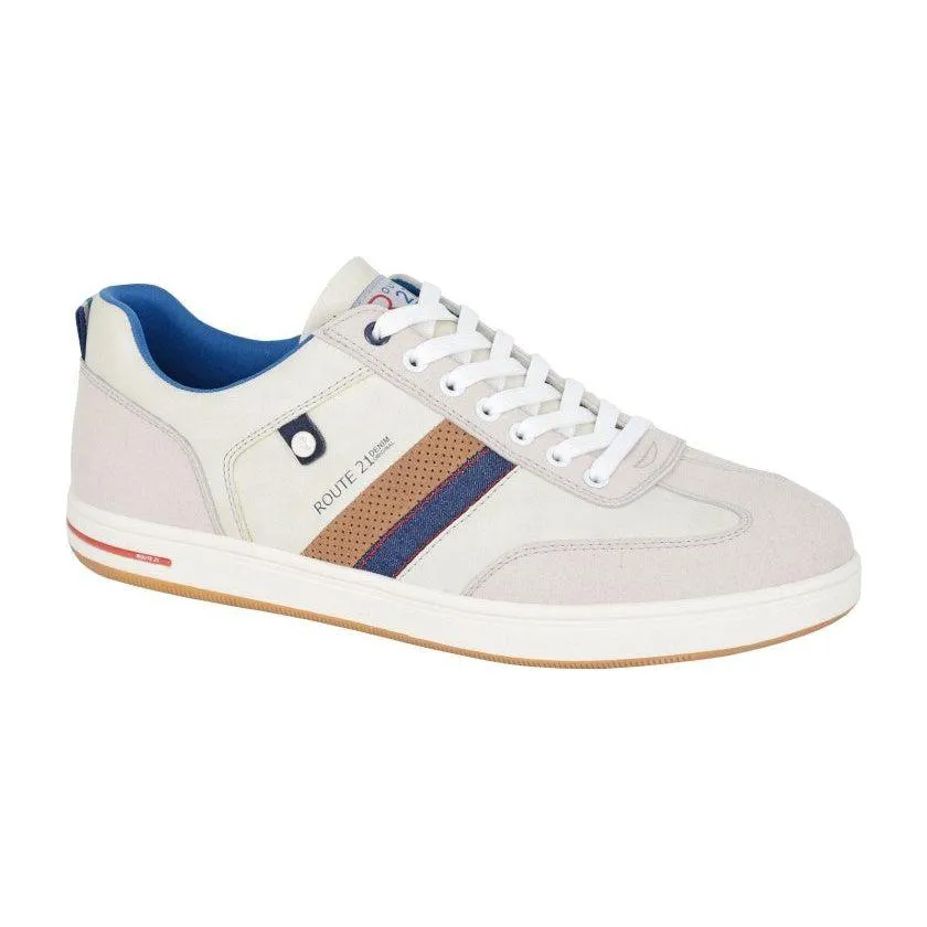 Route 21 M423 WHITE Casual Trainer Style Shoe M423G