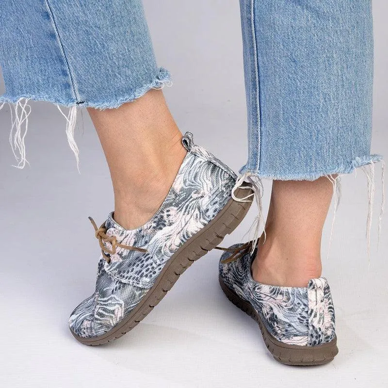 Soft Style by Hush Puppies Narissa Slip-On Floral Sneaker - Grey