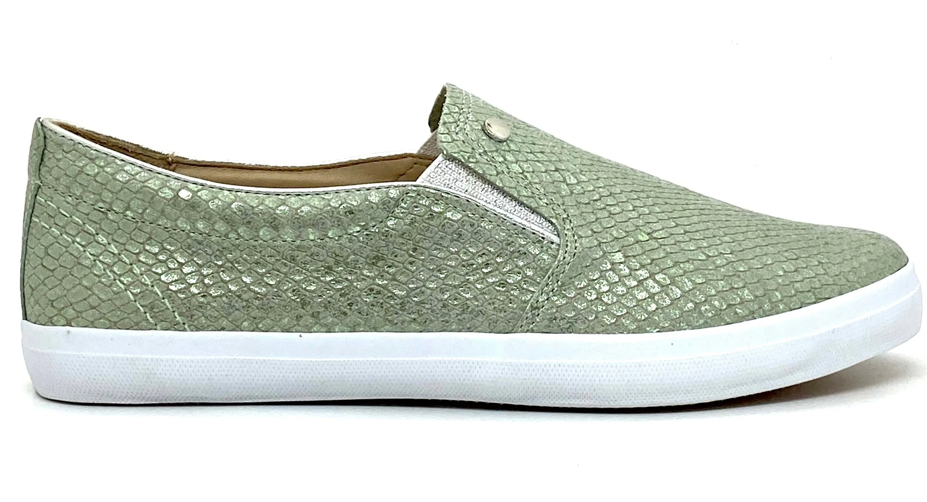 Sprint Slip On Metallic Print Trainer Shoe