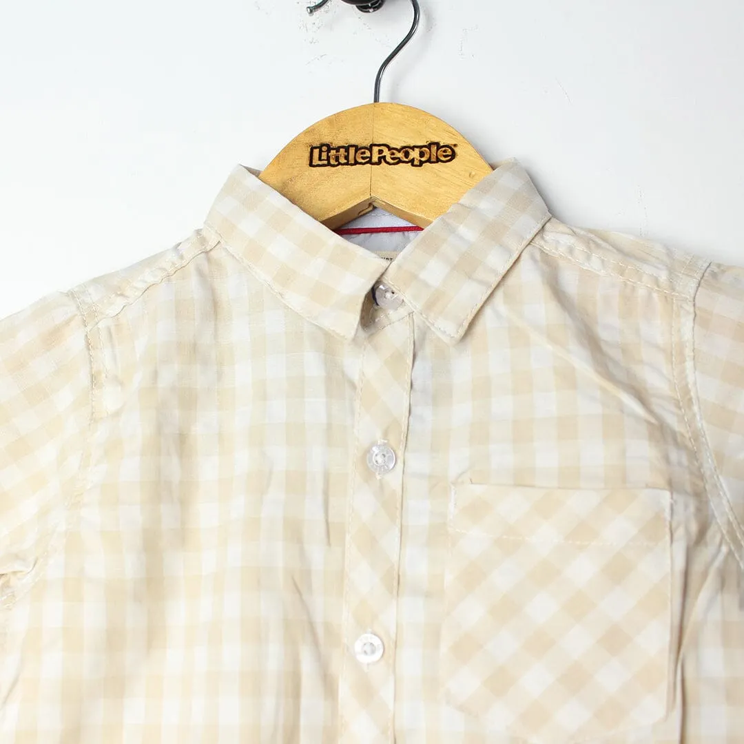 Stylish Beige Themed Stylish Boys Casual Shirt