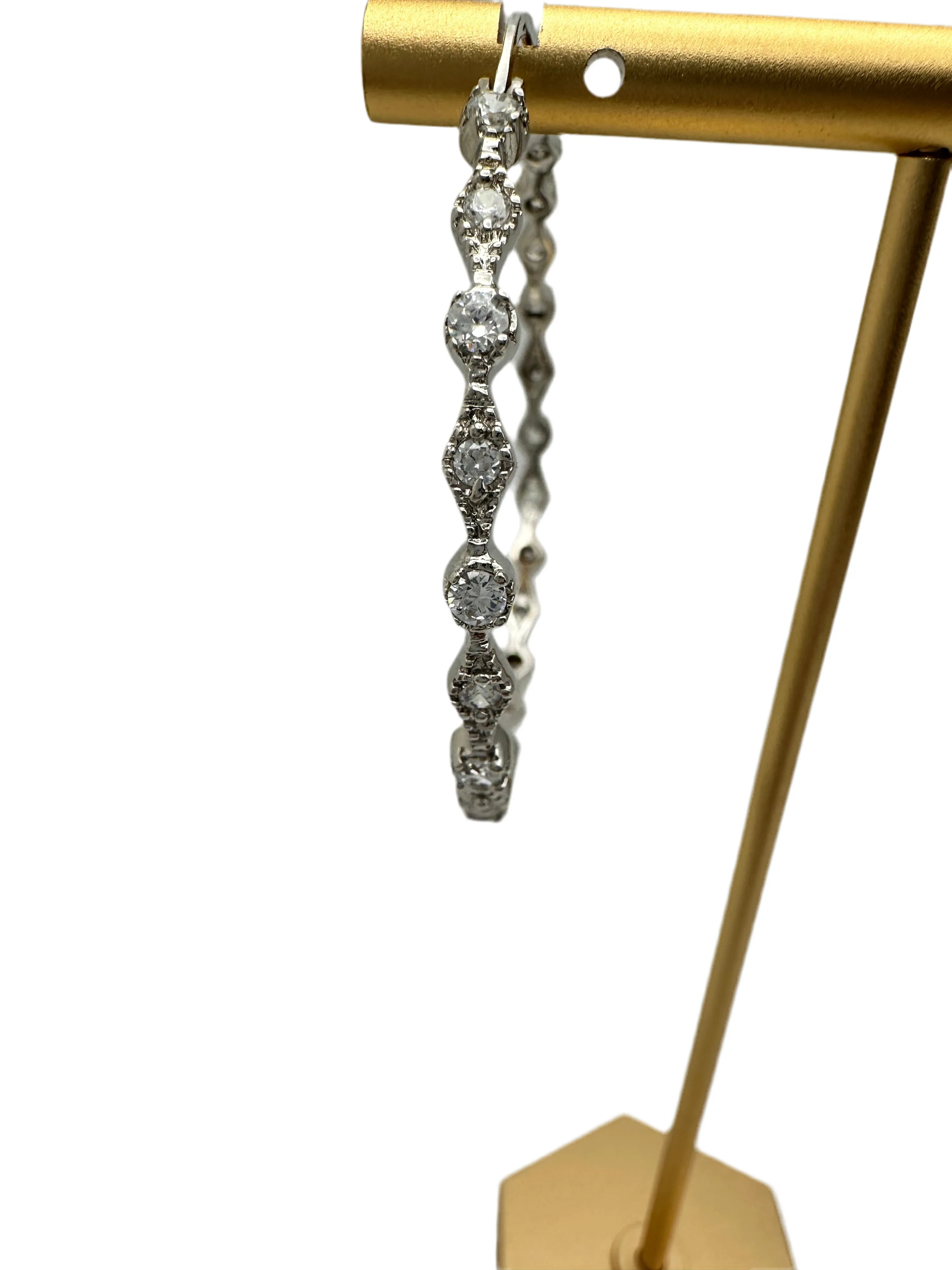 Stylish CZ Hoops
