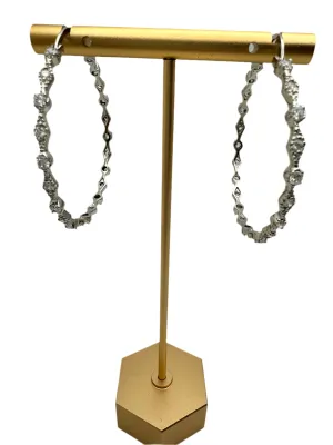 Stylish CZ Hoops