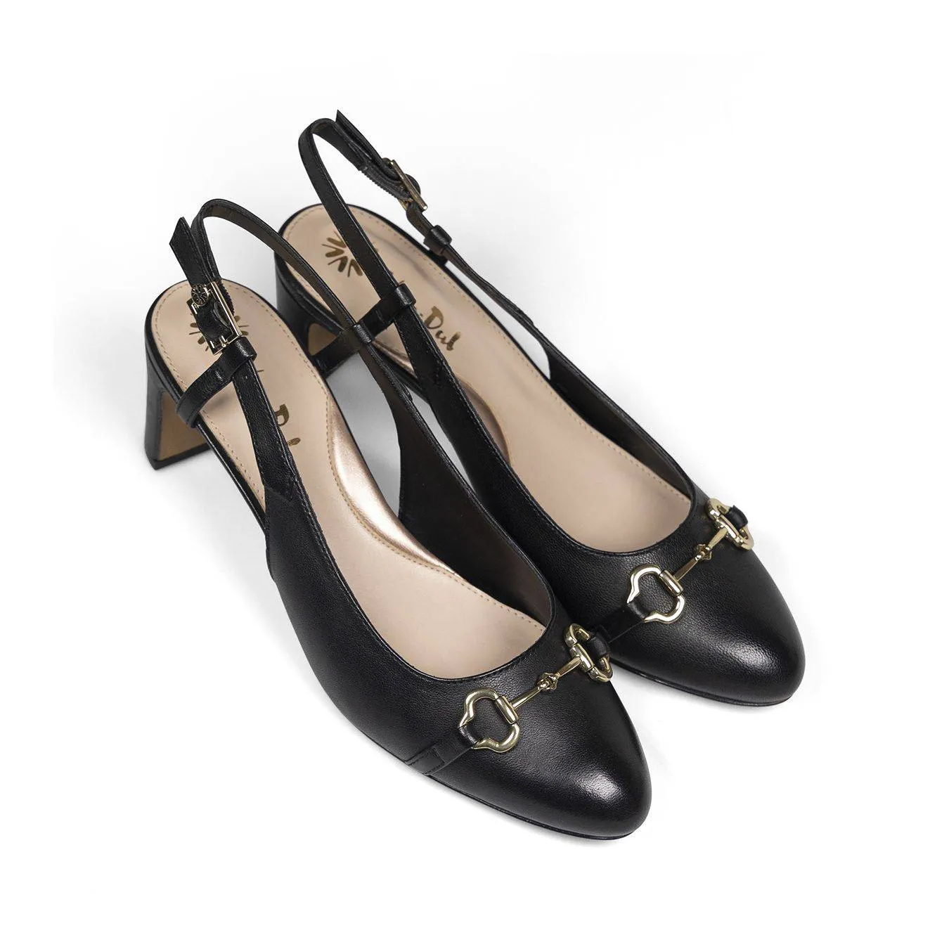 Van Dal Saskia 3369 1001 Ladies Black Leather Buckle Heels