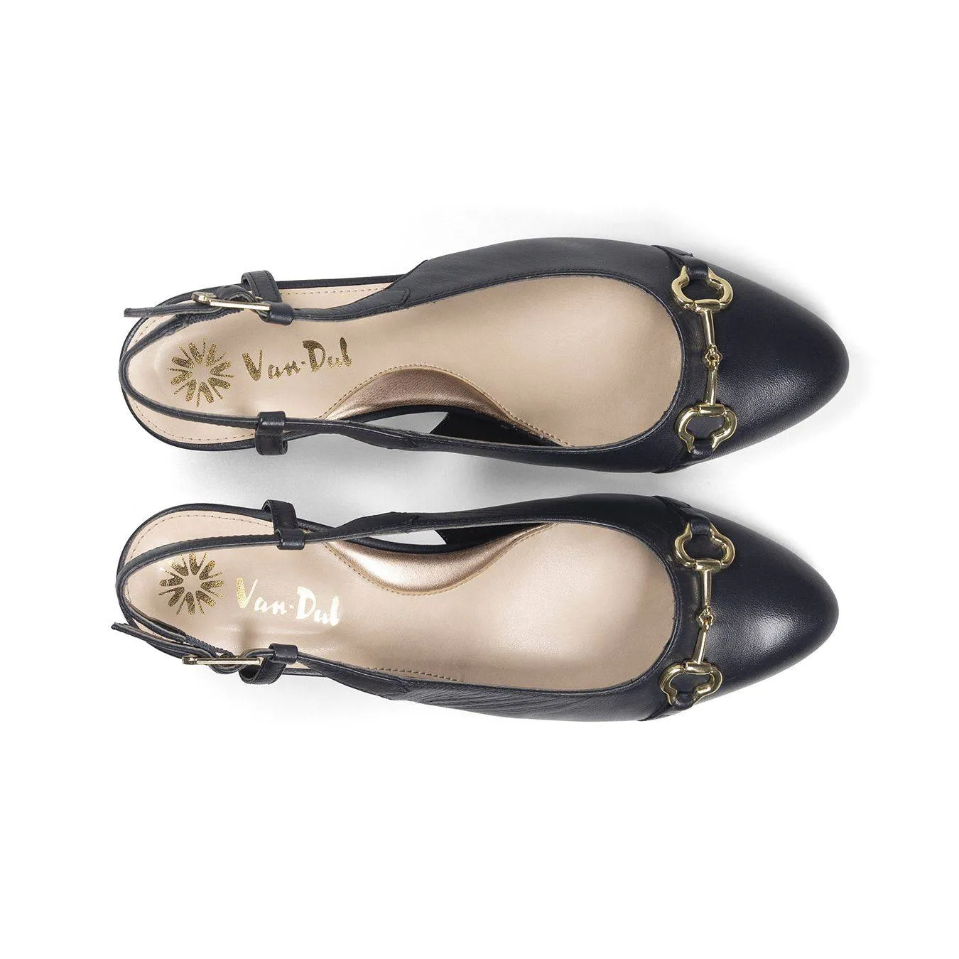Van Dal Saskia 3369 1001 Ladies Black Leather Buckle Heels