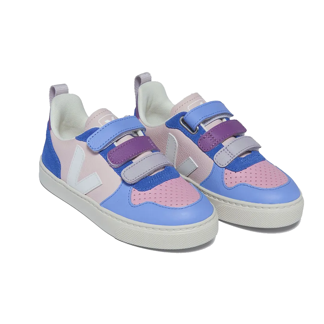 Veja V-10 Velcro Leather - Multico Petale White