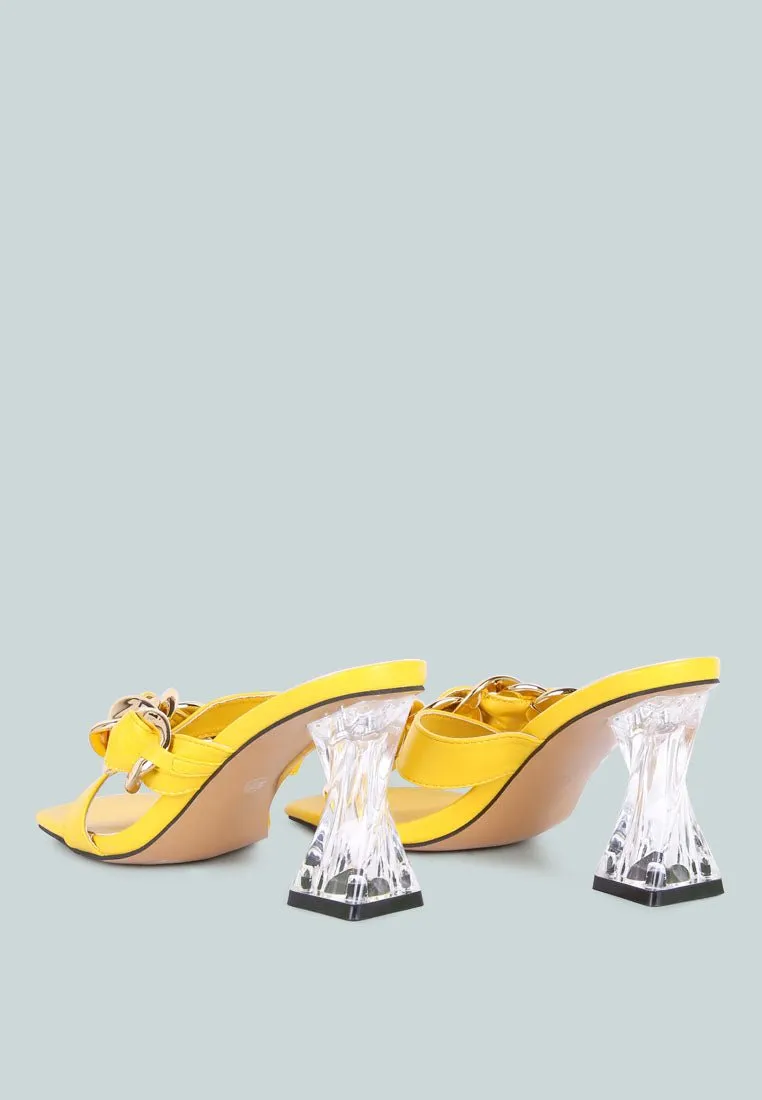 Wandy Luxe Chain-Link Embellished Sandals  Stylish Comfort Redefined