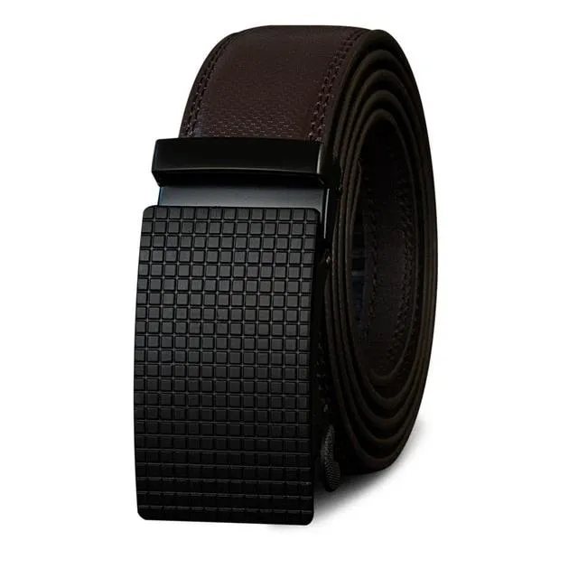 West Louis Cow Leather Ratchet Buckle Belt