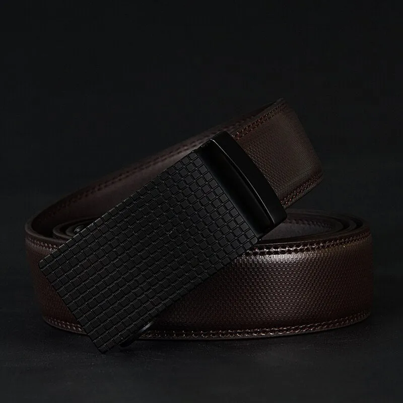 West Louis Cow Leather Ratchet Buckle Belt