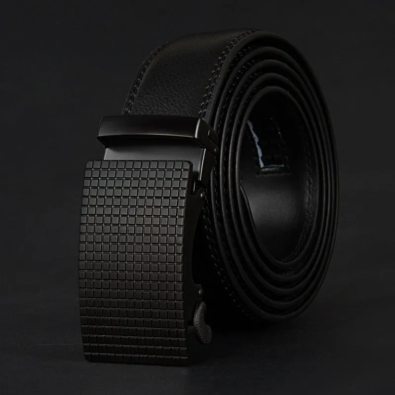 West Louis Cow Leather Ratchet Buckle Belt