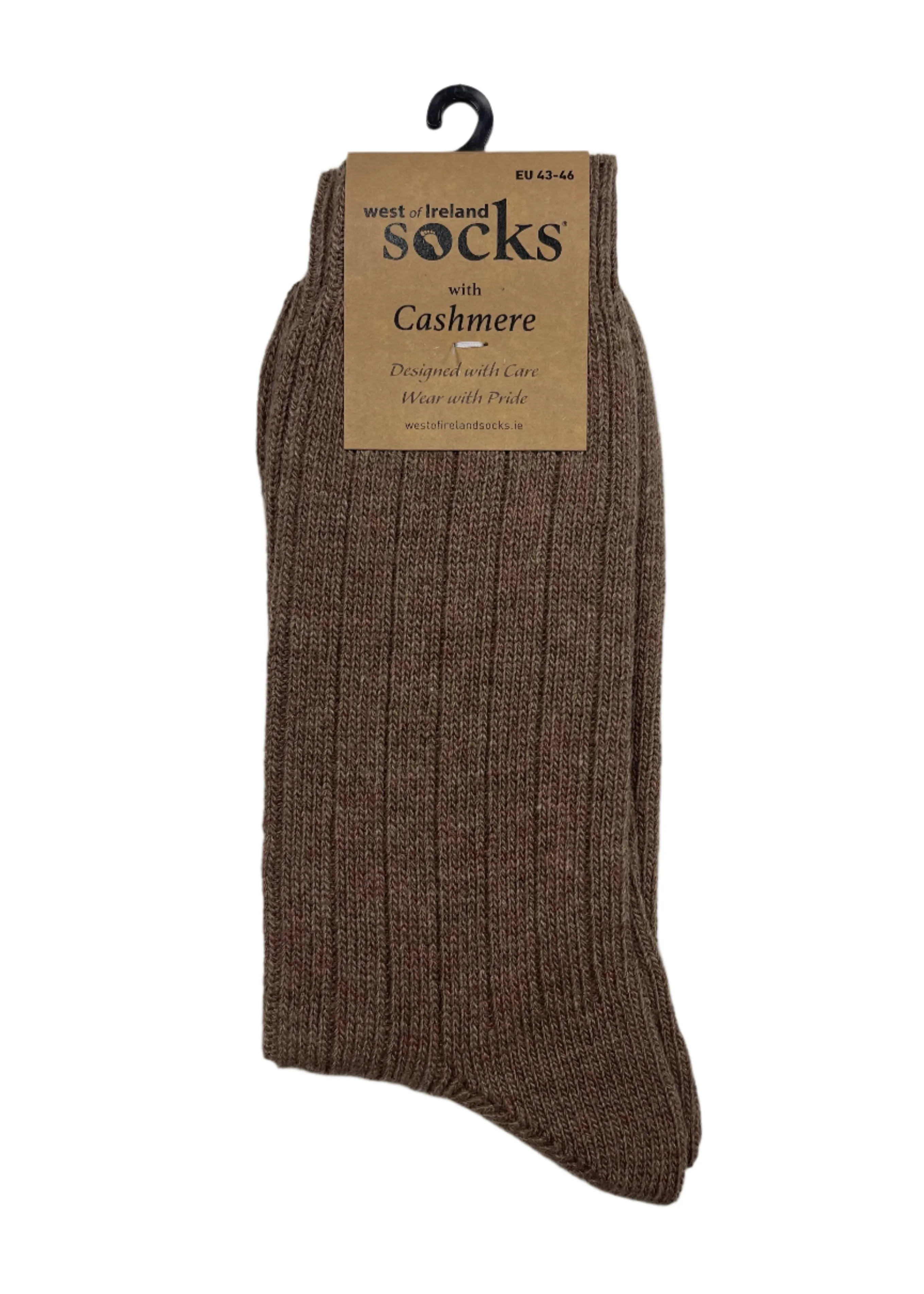 West of Ireland Cashmere Mix Socks | Brown