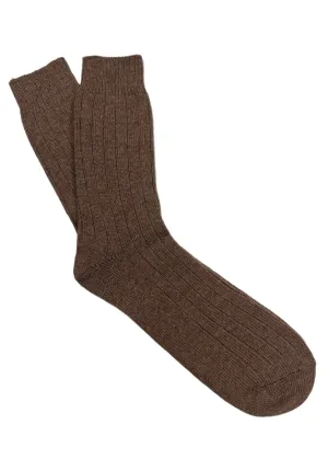 West of Ireland Cashmere Mix Socks | Brown