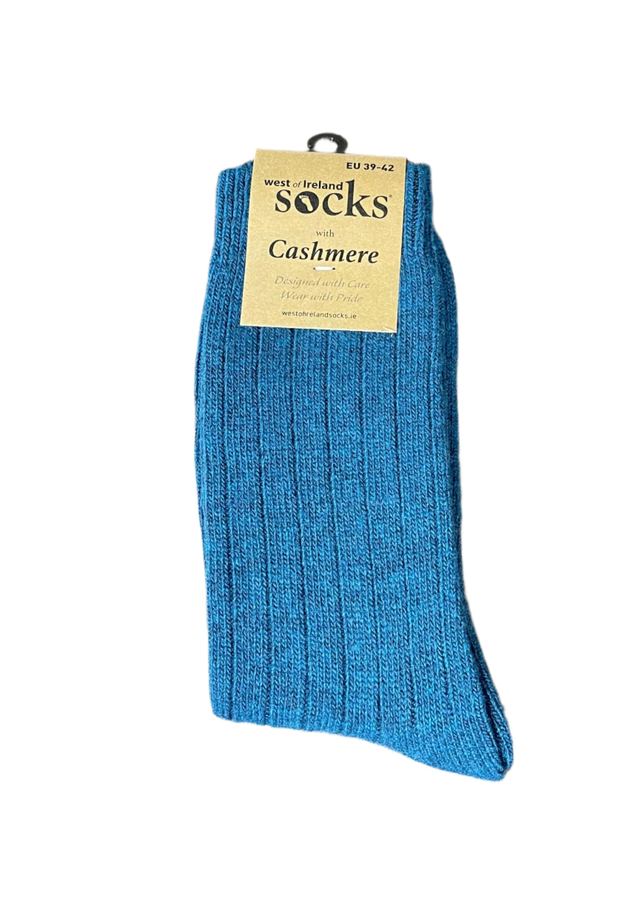 West of Ireland Cashmere Mix Socks | Petrol