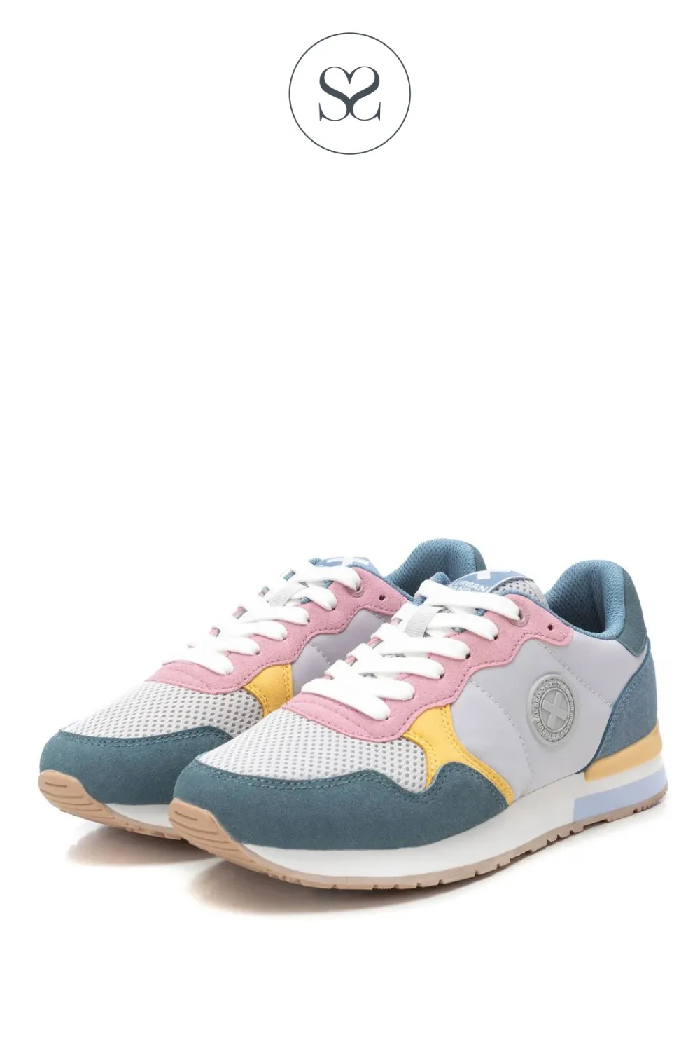 XTI 144061 BLUE MULTI COLOUR ATHLETIC STYLE TRAINERS